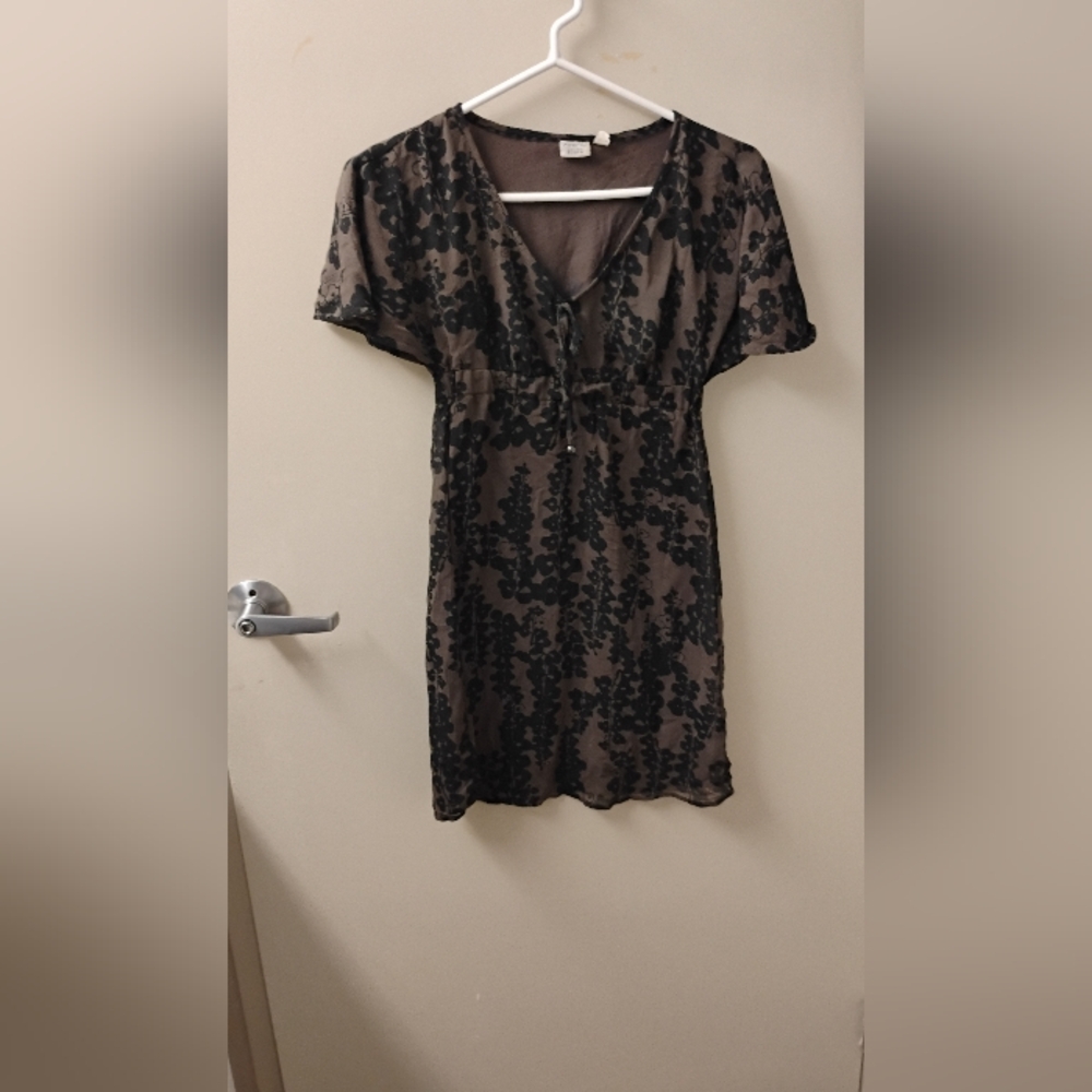 Vintage 2000s Esprit Short Sleeve Babydoll Floral Mini Dress Sz 0